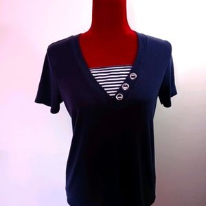 🏖 Baxter & Wells Nautical Tee Sz S